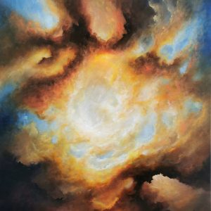 Tableau d'art abstrait acrylique 81x65cm Sem19.2024