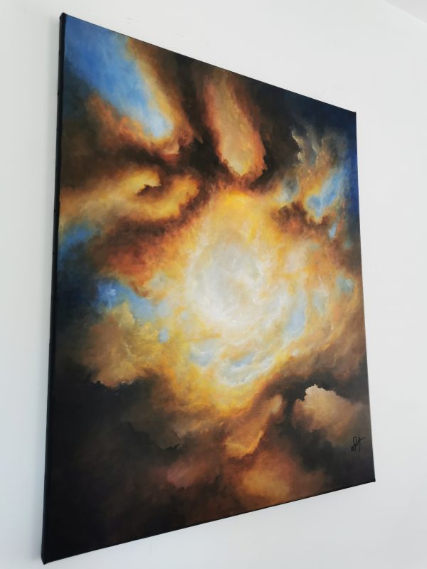 Tableau d'art abstrait acrylique 81x65cm Sem19.2024 – Image 3