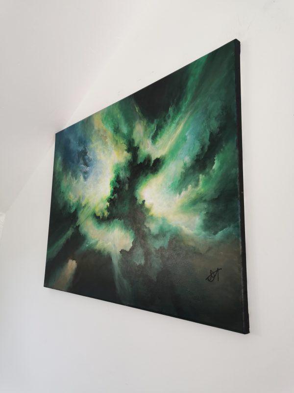 Tableau d'art abstrait acrylique 81x60cm Sem20.2024 – Image 4