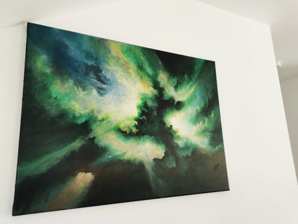 Tableau d'art abstrait acrylique 81x60cm Sem20.2024 – Image 3