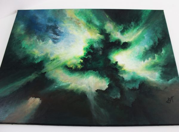 Tableau d'art abstrait acrylique 81x60cm Sem20.2024 – Image 5