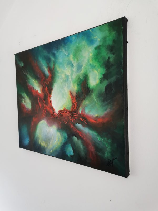 Tableau d'art abstrait acrylique 38x46cm Sem22.2024 – Image 7