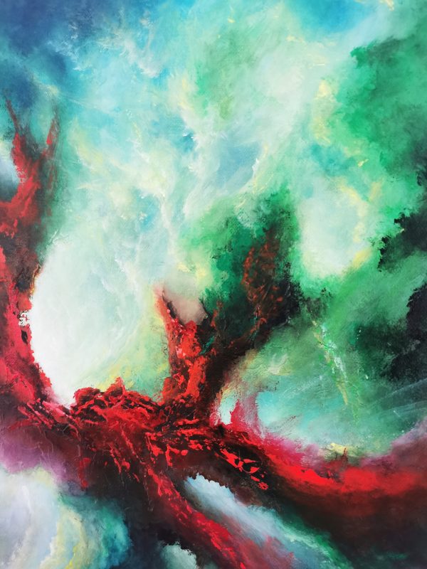 Tableau d'art abstrait acrylique 38x46cm Sem22.2024 – Image 6