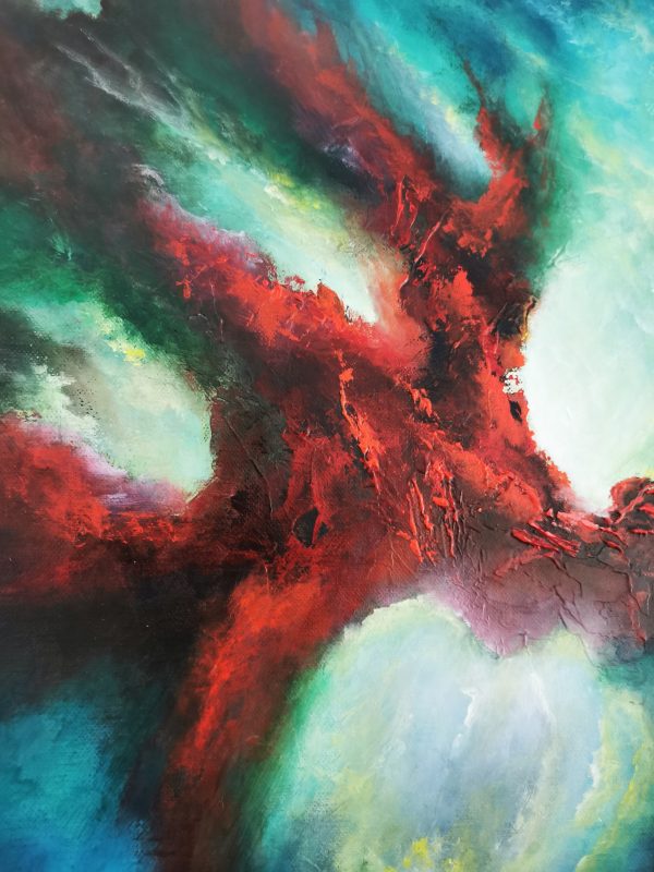 Tableau d'art abstrait acrylique 38x46cm Sem22.2024 – Image 5