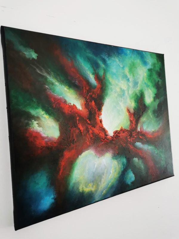 Tableau d'art abstrait acrylique 38x46cm Sem22.2024 – Image 4