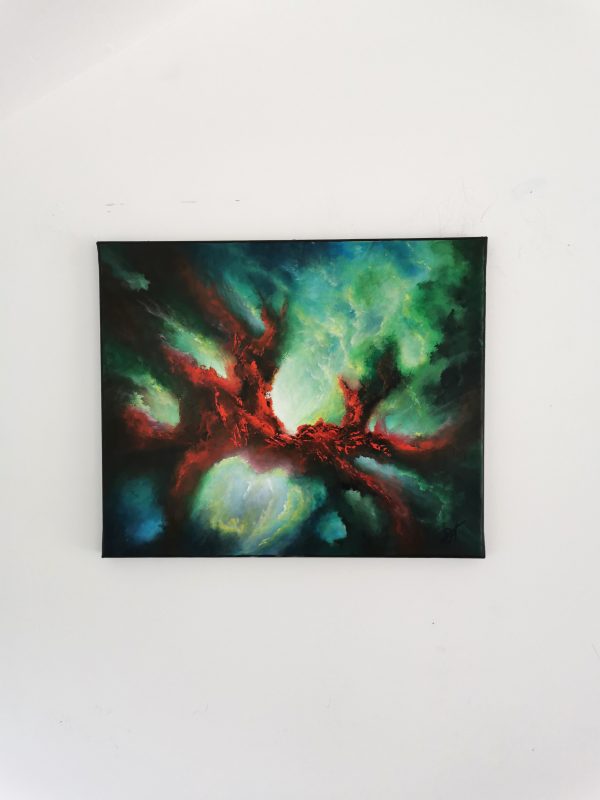 Tableau d'art abstrait acrylique 38x46cm Sem22.2024 – Image 3