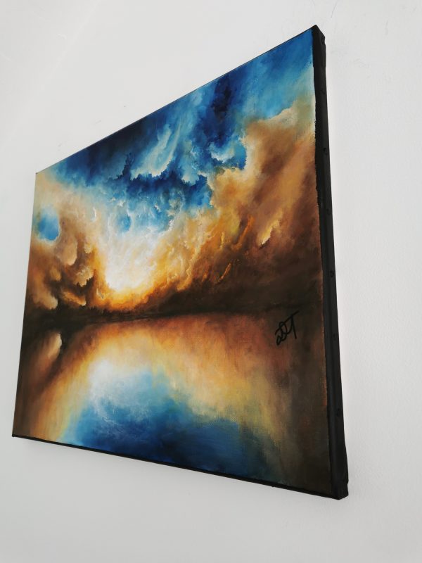 Tableau d'art abstrait acrylique 38x46cm Sem23.2024 – Image 5