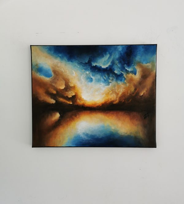 Tableau d'art abstrait acrylique 38x46cm Sem23.2024 – Image 3