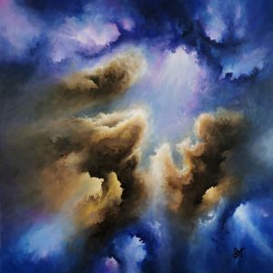 Tableau d'art abstrait acrylique 60x60cm Sem27.2024