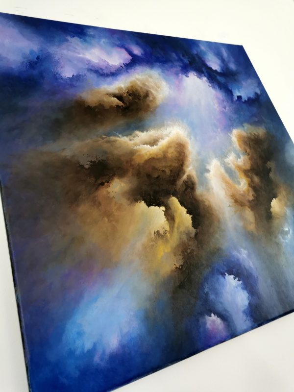 Tableau d'art abstrait acrylique 60x60cm Sem27.2024 – Image 3