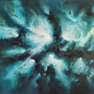 Tableau d'art abstrait acrylique 81x60cm Sem29.2024