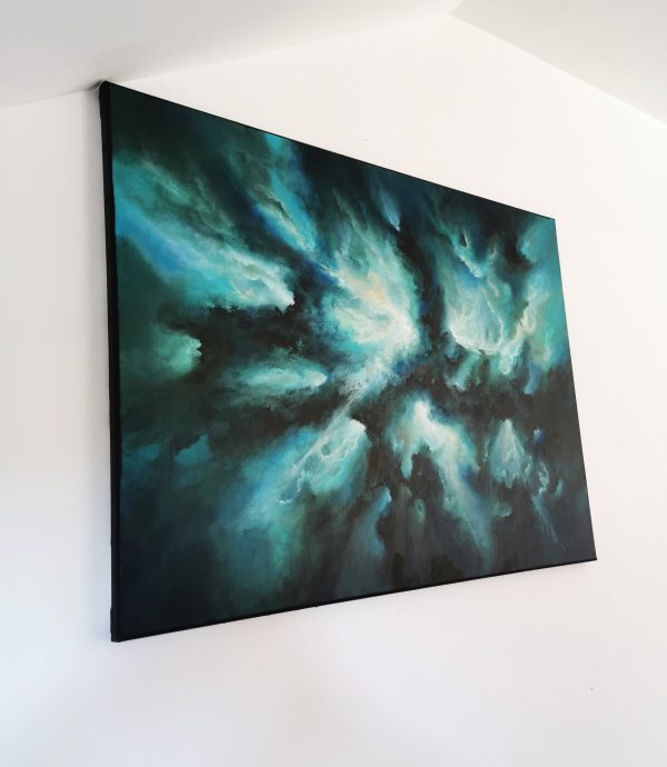 Tableau d'art abstrait acrylique 81x60cm Sem29.2024 – Image 4