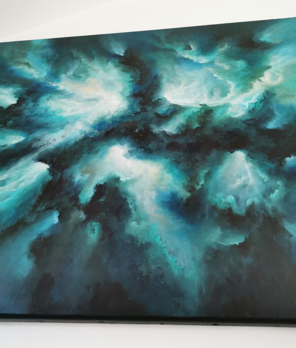 Tableau d'art abstrait acrylique 81x60cm Sem29.2024 – Image 5