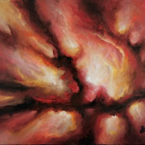 Tableau d'art abstrait acrylique 38x46cm Sem30.2024