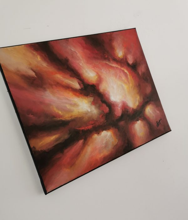 Tableau d'art abstrait acrylique 38x46cm Sem30.2024 – Image 4
