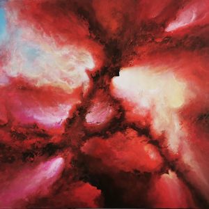 Tableau d'art abstrait acrylique 81x65cm Sem35.2024