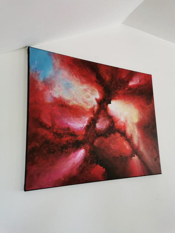 Tableau d'art abstrait acrylique 81x65cm Sem35.2024 – Image 4