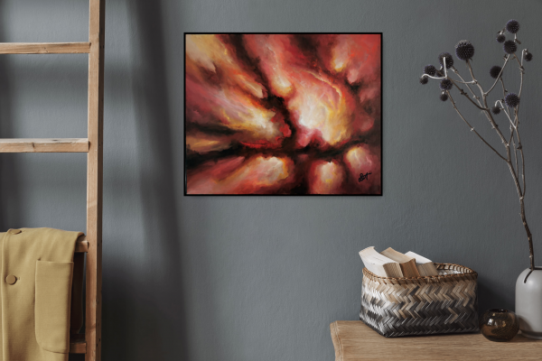 Tableau d'art abstrait acrylique 38x46cm Sem30.2024 – Image 2