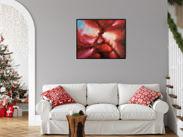 Tableau d'art abstrait acrylique 81x65cm Sem35.2024 – Image 2