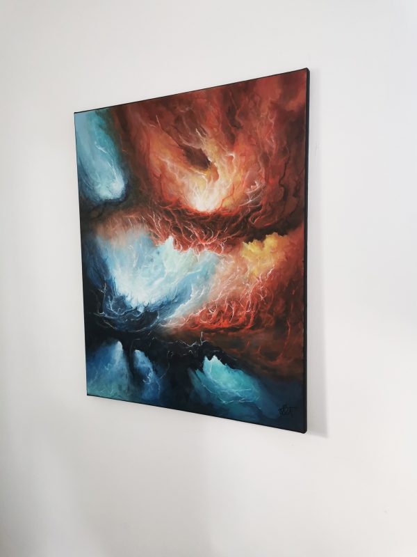 Tableau d'art abstrait acrylique 81x65cm Sem39.2024 – Image 6