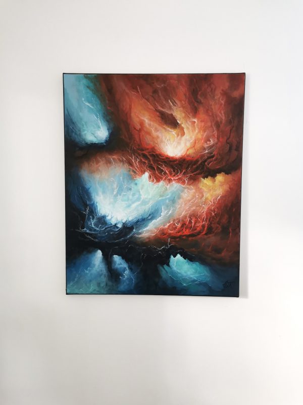 Tableau d'art abstrait acrylique 81x65cm Sem39.2024 – Image 5