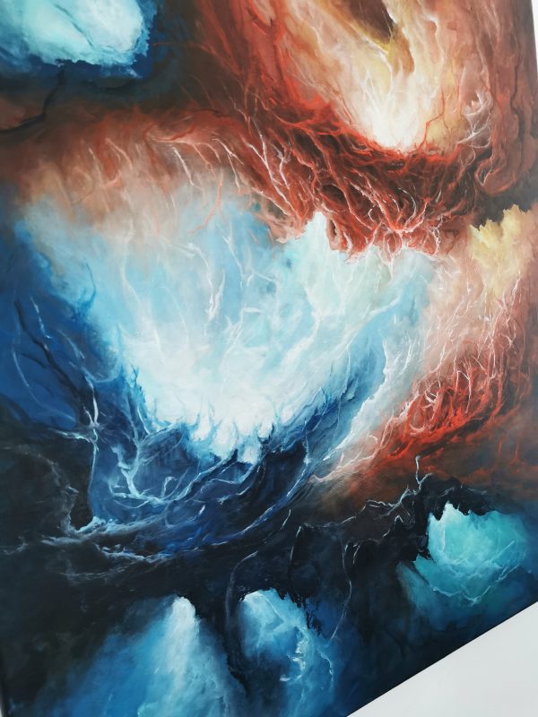 Tableau d'art abstrait acrylique 81x65cm Sem39.2024 – Image 4