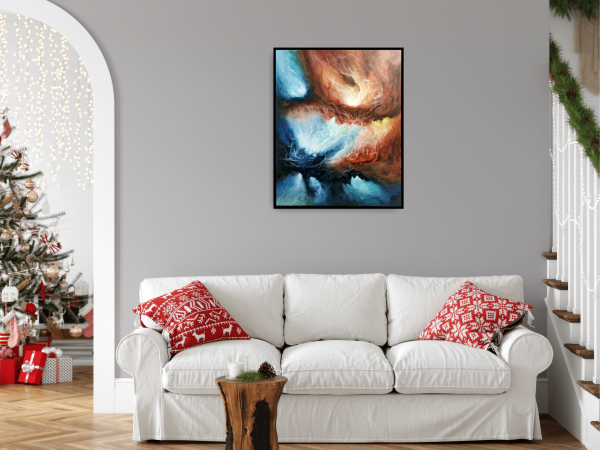 Tableau d'art abstrait acrylique 81x65cm Sem39.2024 – Image 2